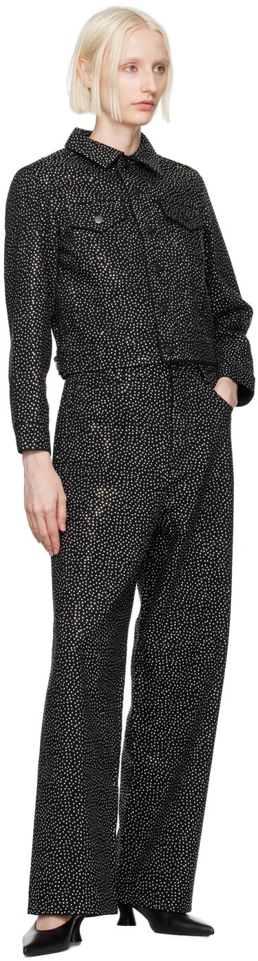 Jacka Marc Jacobs Marc Jacobs 'The Glam Studs Shrunken' Denim Jacket Svart | 2F4RJC015D12, 3