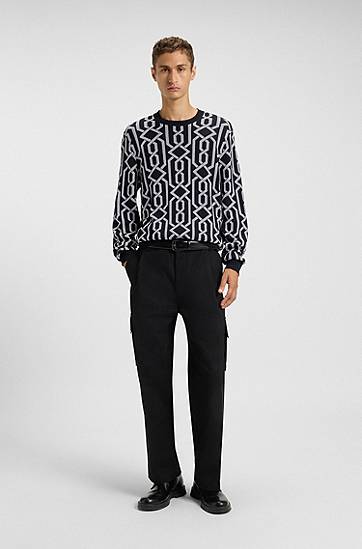 Sweater BOSS Regular-fit sweater with jacquard pattern Flerfärgad | 50547001, 1