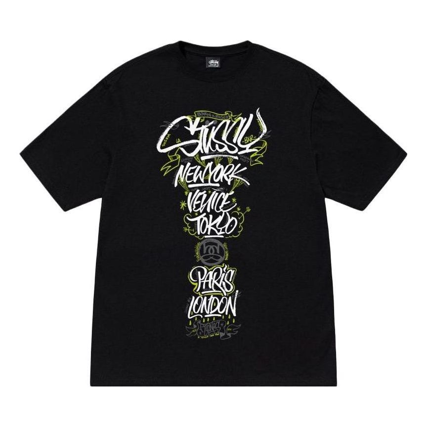 T-shirt Stüssy Stussy x Born X Raised Handstyles T-Shirt Svart | 3903853, 0