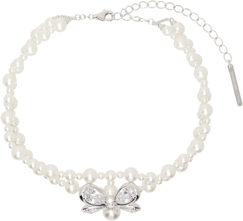 Halsband SHUSHU/TONG SHUSHU/TONG YVMIN Edition Butterfly Pearl Necklace Vit | 24723WHT00NN