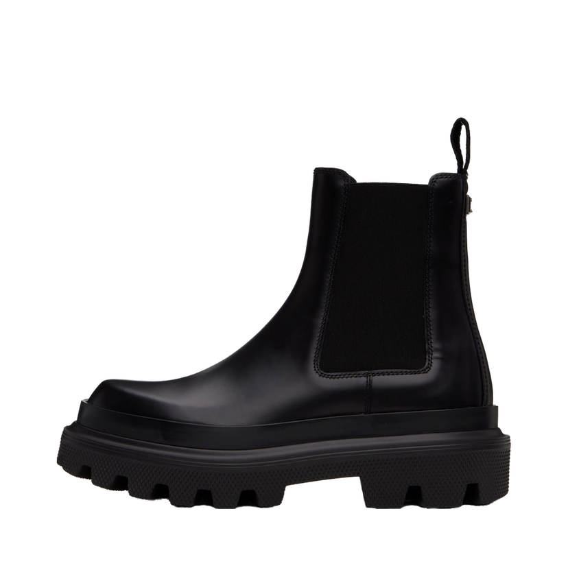 Sneakers och skor Dolce & Gabbana Black Pull-Loop Chelsea Boots Svart | A60565AB640