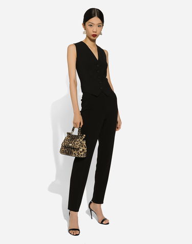 Handväska Dolce & Gabbana Dolce & Gabbana Leopard Print Patent Leather Sicily Handbag Flerfärgad | BB6003AM568HA93M, 1