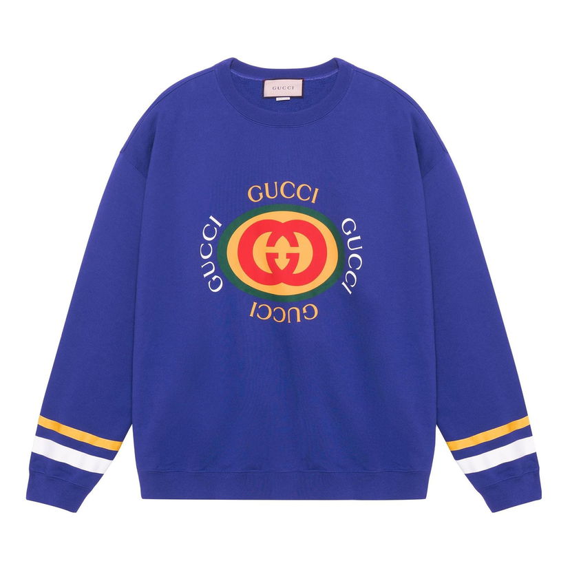 Sweater Gucci Gucci Jersey Sweatshirt Blå | 747809-XJFL8-4120
