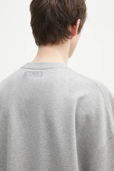 Sweatshirt VETEMENTS Embroidered Logo Oversized Sweatshirt Grå | UA66CW640G, 4