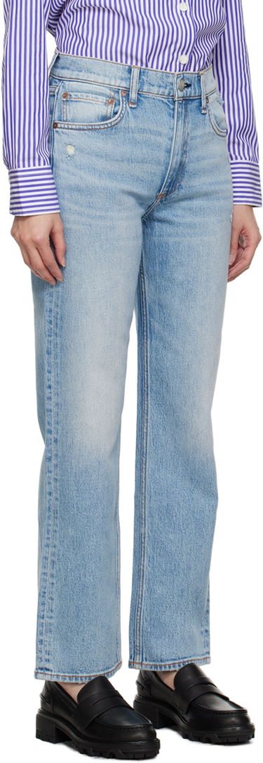 Jeans rag & bone Rag & Bone Harlow Straight Leg Jeans Blå | WDD23S2934B7LO, 1