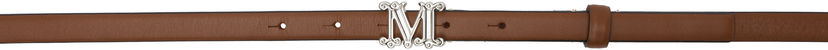 Bälten Max Mara Max Mara Leather Monogram Belt Brun | 2514501011600