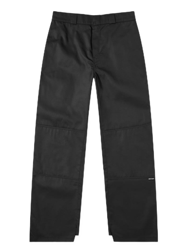 Byxor Palm Angels Waistband Logo Chino Pant Black/Brown Svart | PMCG003S23FAB0011060