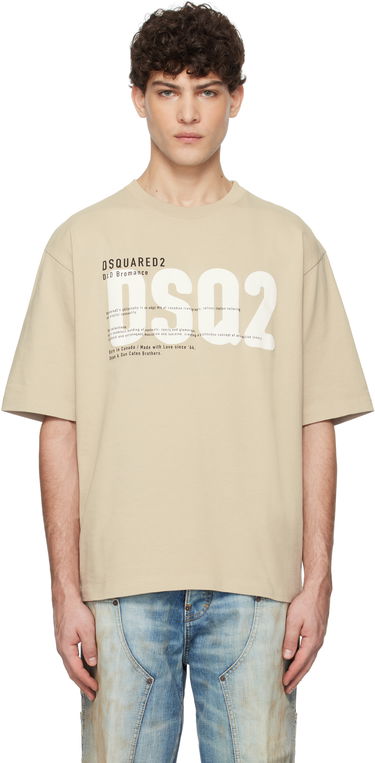 T-shirt DSQUARED2 Loose Fit 'DSQ2' T-Shirt Beige | S74GD1412_D20033, 0
