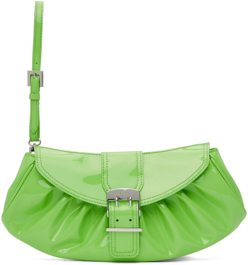 Handväska BY FAR BY FAR Glami Ruched Clutch Grön | 23CRGLAUFRGPMED