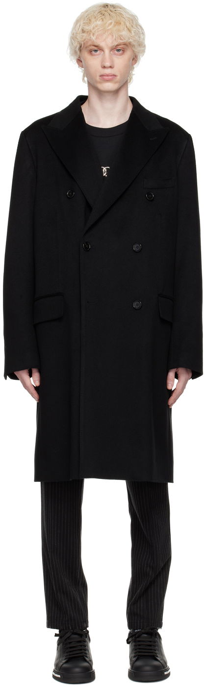 Rockar Dolce & Gabbana Black Deconstructed Coat Svart | G033FTFU20O