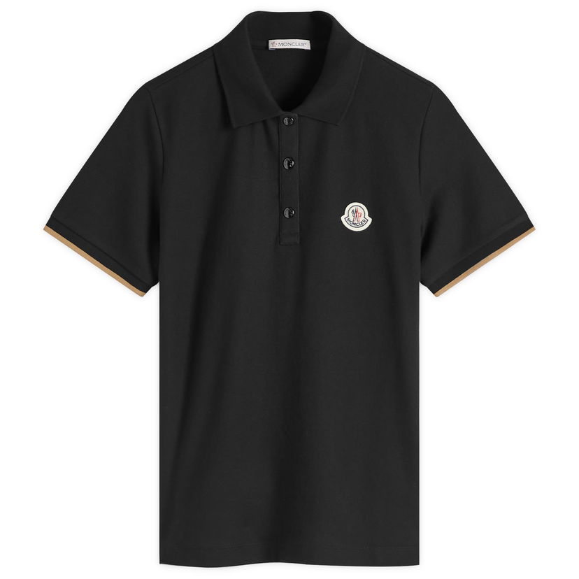Polotröja Moncler Short Sleeve Logo Polo Svart | 8A000-01-84720-999