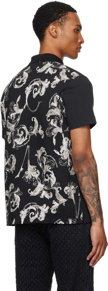 Polotröja Versace Versace Jeans Couture Outline Barocco Polo Svart | E78GAG627_EJ0003, 2