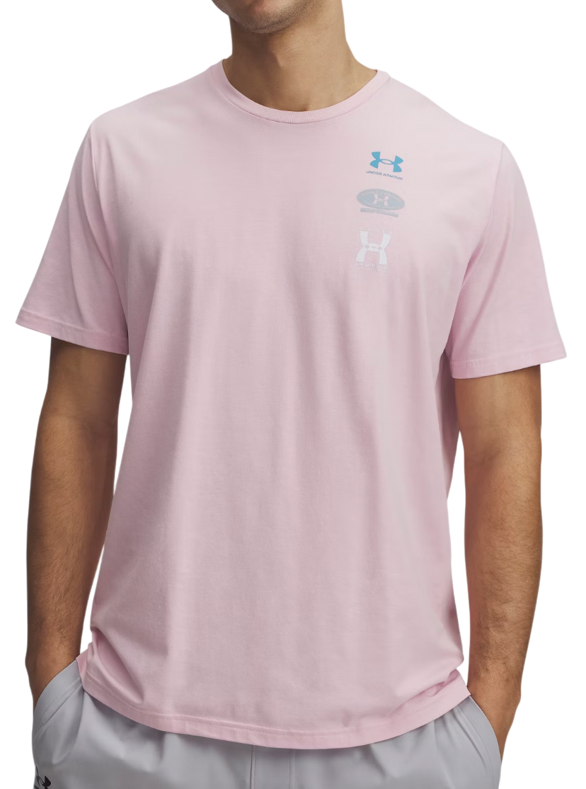 T-shirt Under Armour 60/40S EVOL Logo Short Sleeve T-Shirt Rosa | 1390165-647