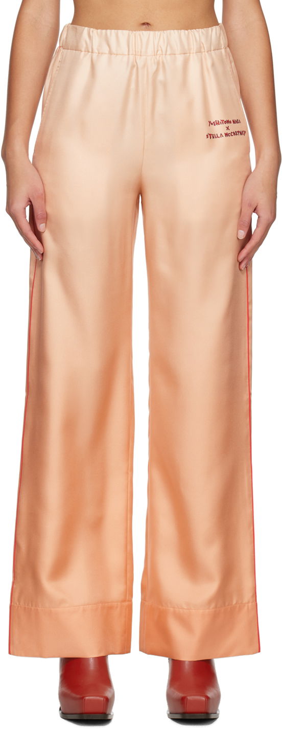 Träningsbyxor Stella McCartney Stella McCartney Printed Trousers Orange | 6400843BSSH4