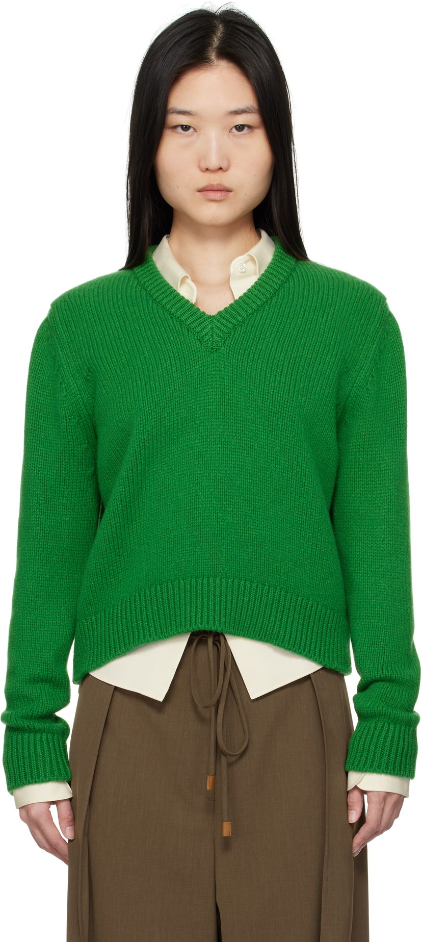 Sweater &Daughter &Daughter Glenn V-Neck Sweater Grön | WL20224