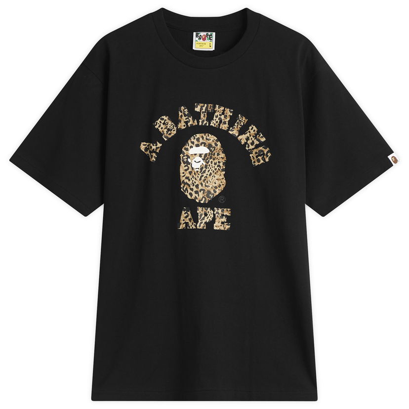 T-shirt BAPE Wild Leopard College T-Shirt Svart | 001TEL801039M-BBE