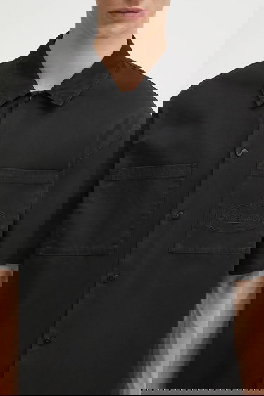 Skjorta Represent Clo Relaxed Short Sleeve Cotton Overshirt with Classic Collar Svart | MLM21482.02, 3