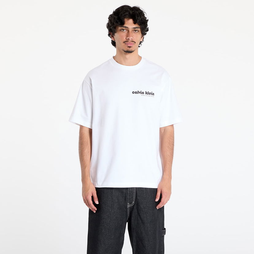 T-shirt CALVIN KLEIN Calvin Klein Jeans Short Sleeve T-Shirt Vit | LV04RC829G YAA