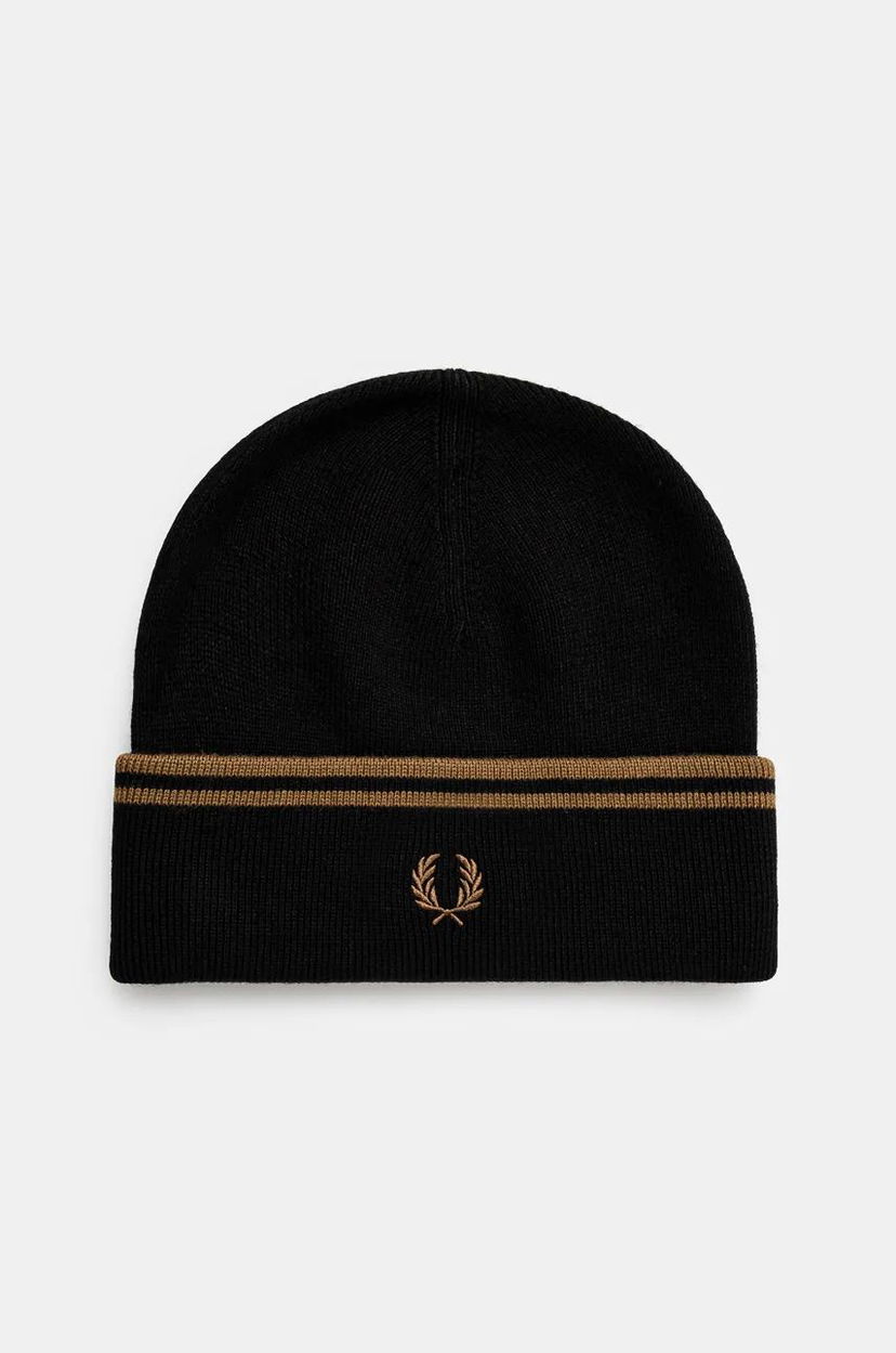 Mössa Fred Perry Twin Tipped Merino Wool Beanie Svart | C9150.S77