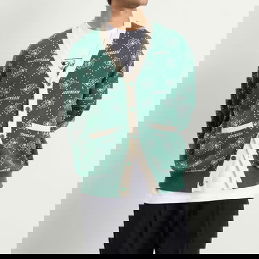 Sweater BBC IceCream Monogram Knit Cardigan, Size Large Grön | IC25333-GRN, 5