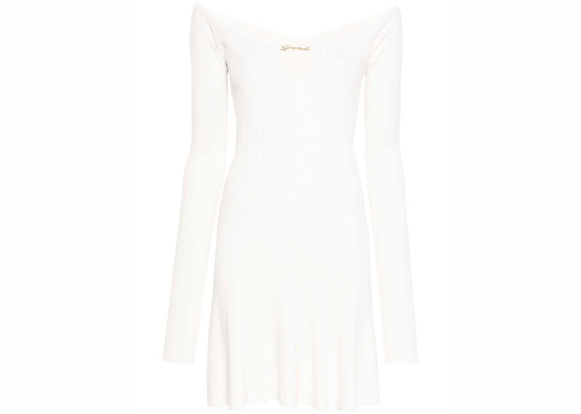 Klä Jacquemus Jacquemus Mini Pralu Dress Vit | 241KN356-2358