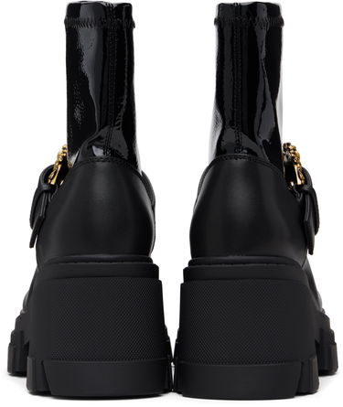 Sneakers och skor Versace Sophie Baroque Buckle Boots Svart | E79VA3S80_EZSC73, 1