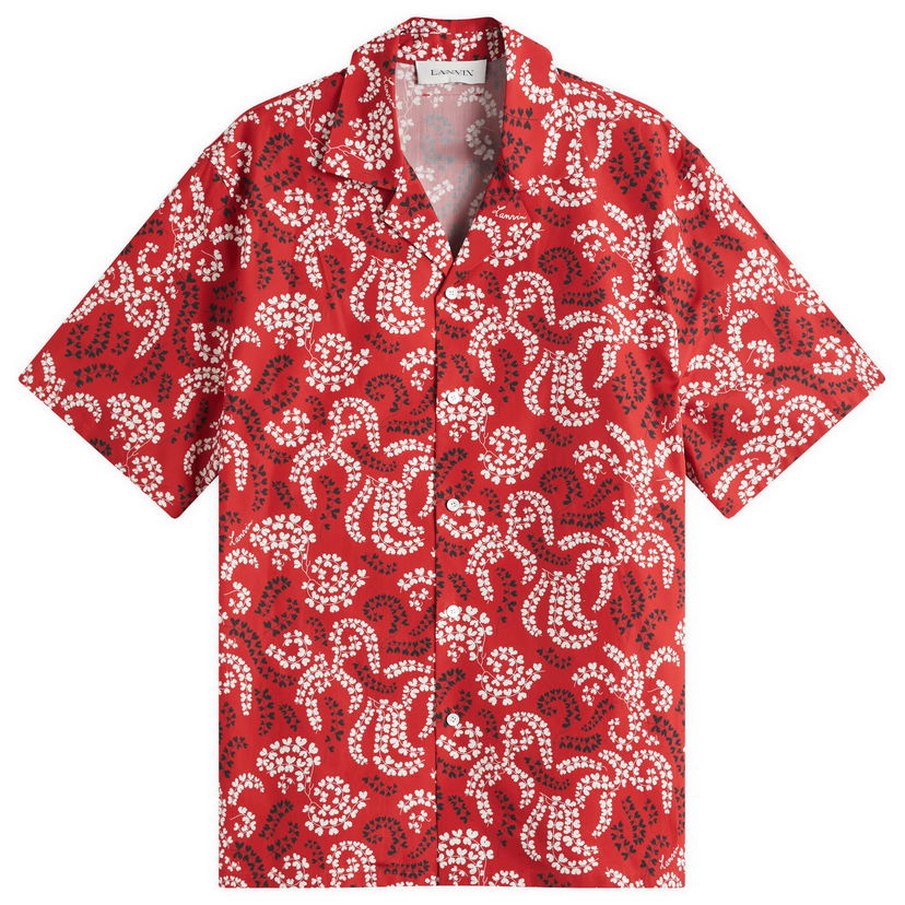 Skjorta LANVIN Lanvin Rateau Print Bowling Shirt Röd | RM-SI0019-6058-P25-361