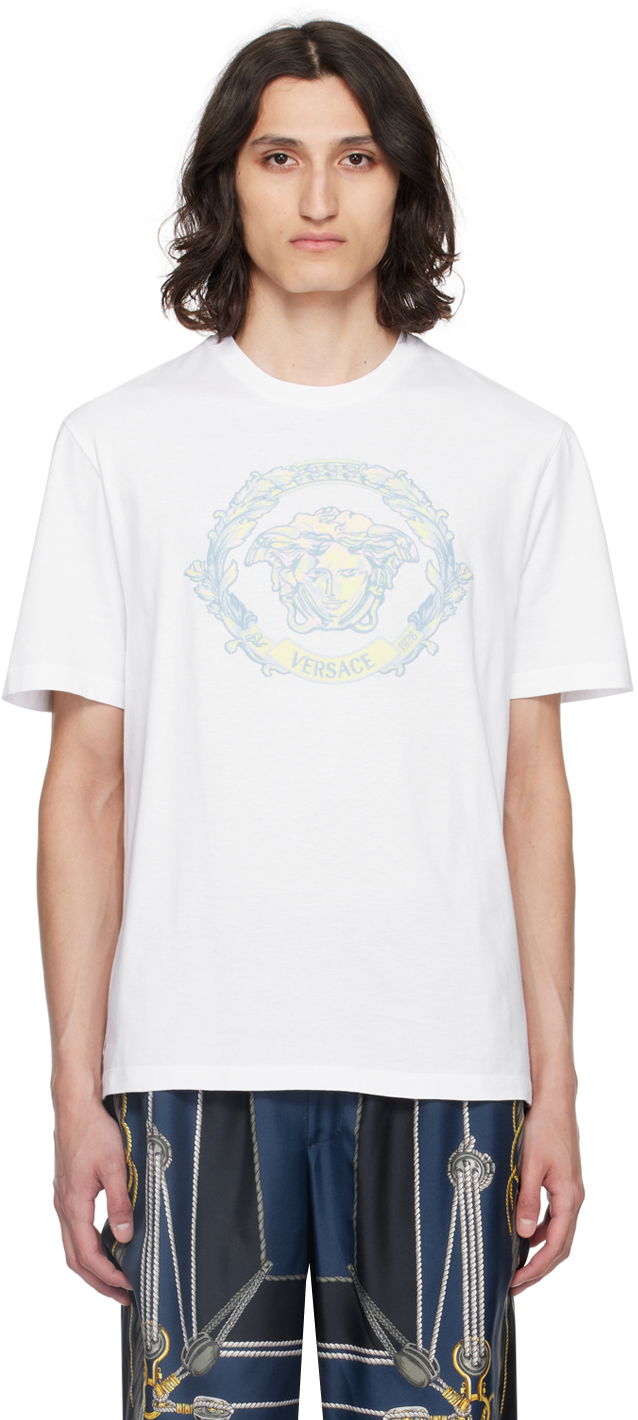 T-shirt Versace White Medusa T-Shirt Vit | 1013302_1A10687