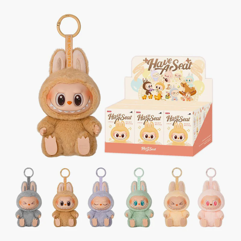 Samlarobjekt POP MART Labubu The Monsters: Have a Seat Vinyl Plush Case - Sealed Blind Box Flerfärgad | POPMART-LABUDOLL-MACARONSKOLOR, 1