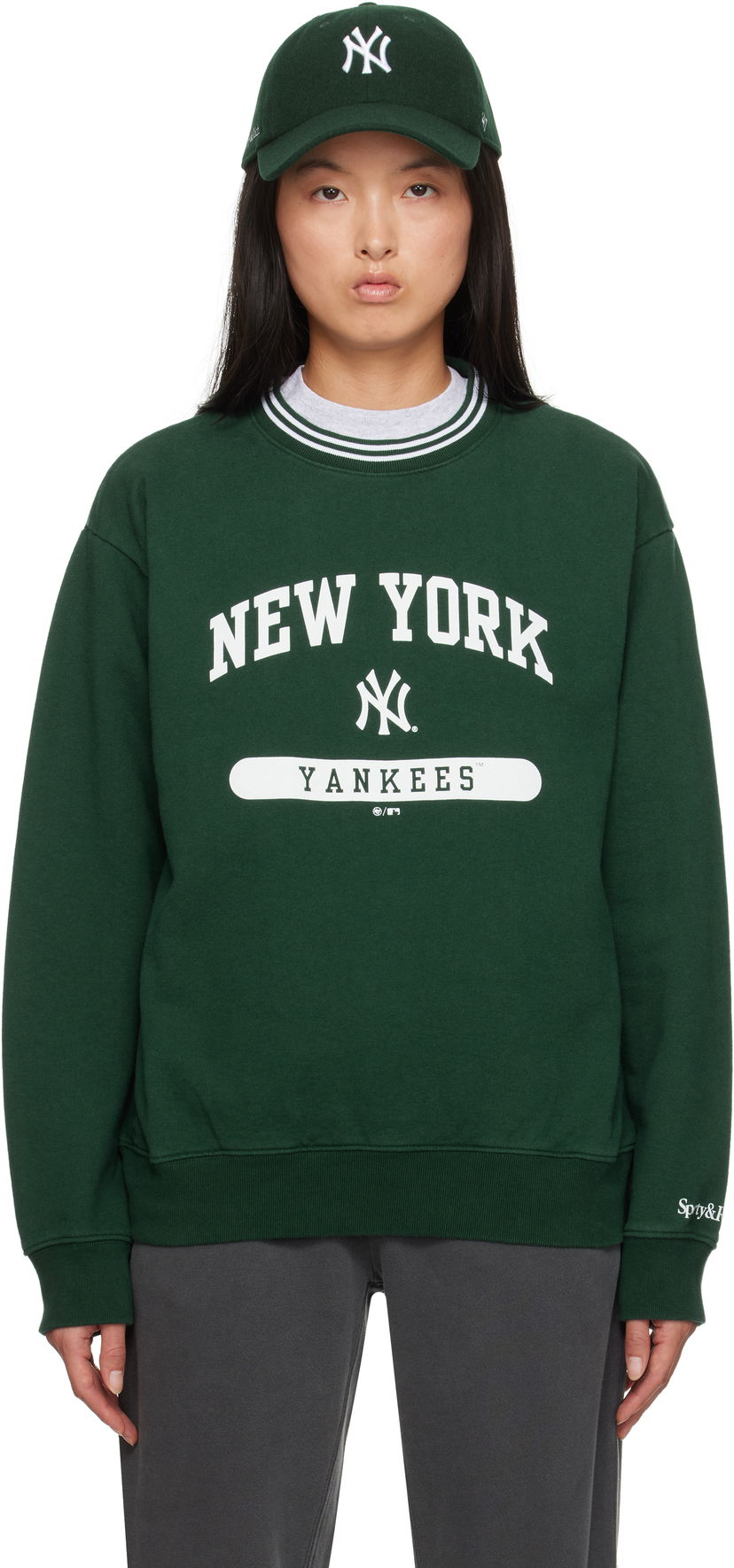Sweatshirt Sporty & Rich Sporty & Rich '47 Edition New York Yankees Crewneck Sweatshirt Grön | ST045505634GR10