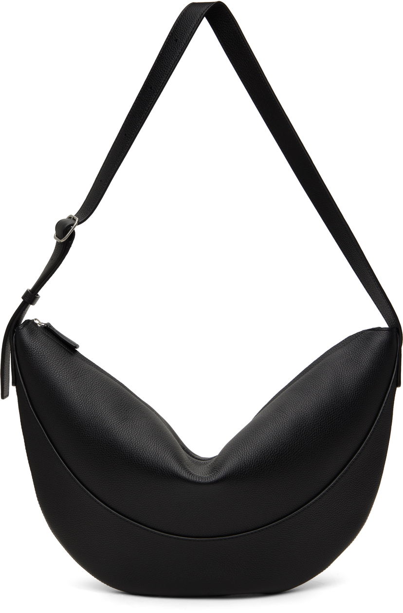 Axelväska The Row The Row Jouve Leather Shoulder Bag Svart | W1772-L145