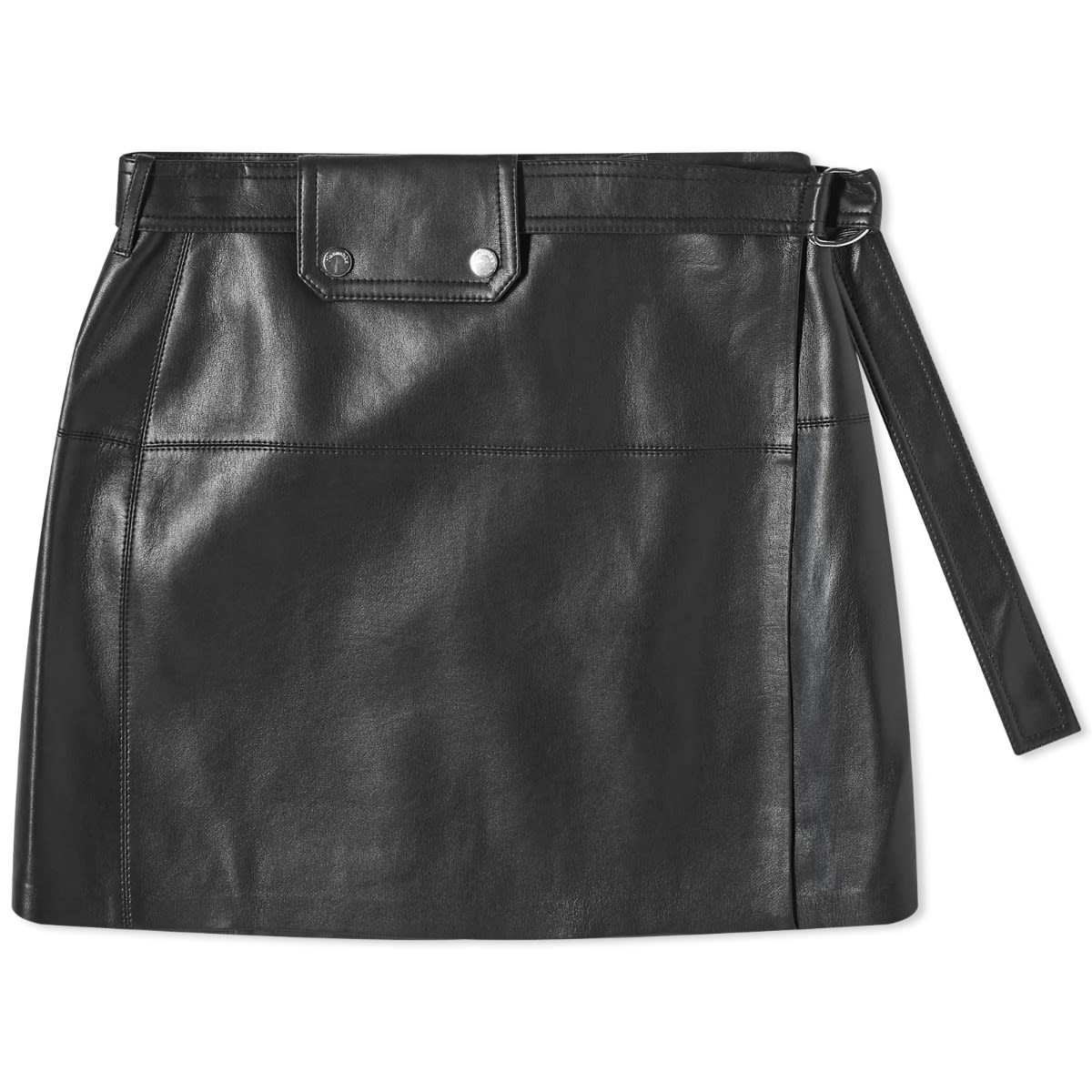 Kjol Nanushka Susan Leather Look Mini Skirt Svart | NW24RSSK01999, 0