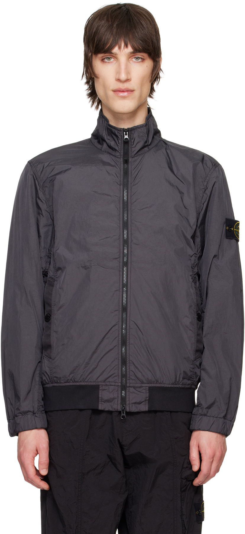 Bomberjacka Stone Island Stone Island Crinkle Reps R-NY Jacket Grå | K1S15 4100037 S0A23