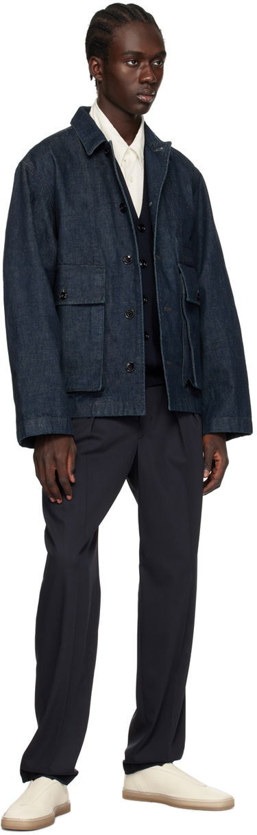 Jacka LEMAIRE LEMAIRE Boxy Denim Jacket Blå | OW306 LD068, 3