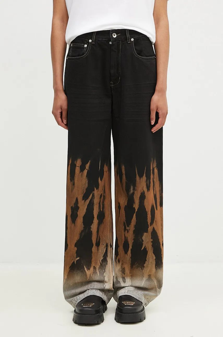 Jeans Rick Owens Geth High Waist Jeans Svart | DS02D2305.BSUN, 0
