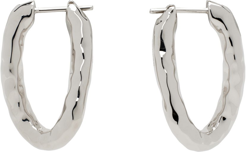 Örhängen Jil Sander Jil Sander Molten Hoop Earrings Metallisk | J11VG0256_P6959