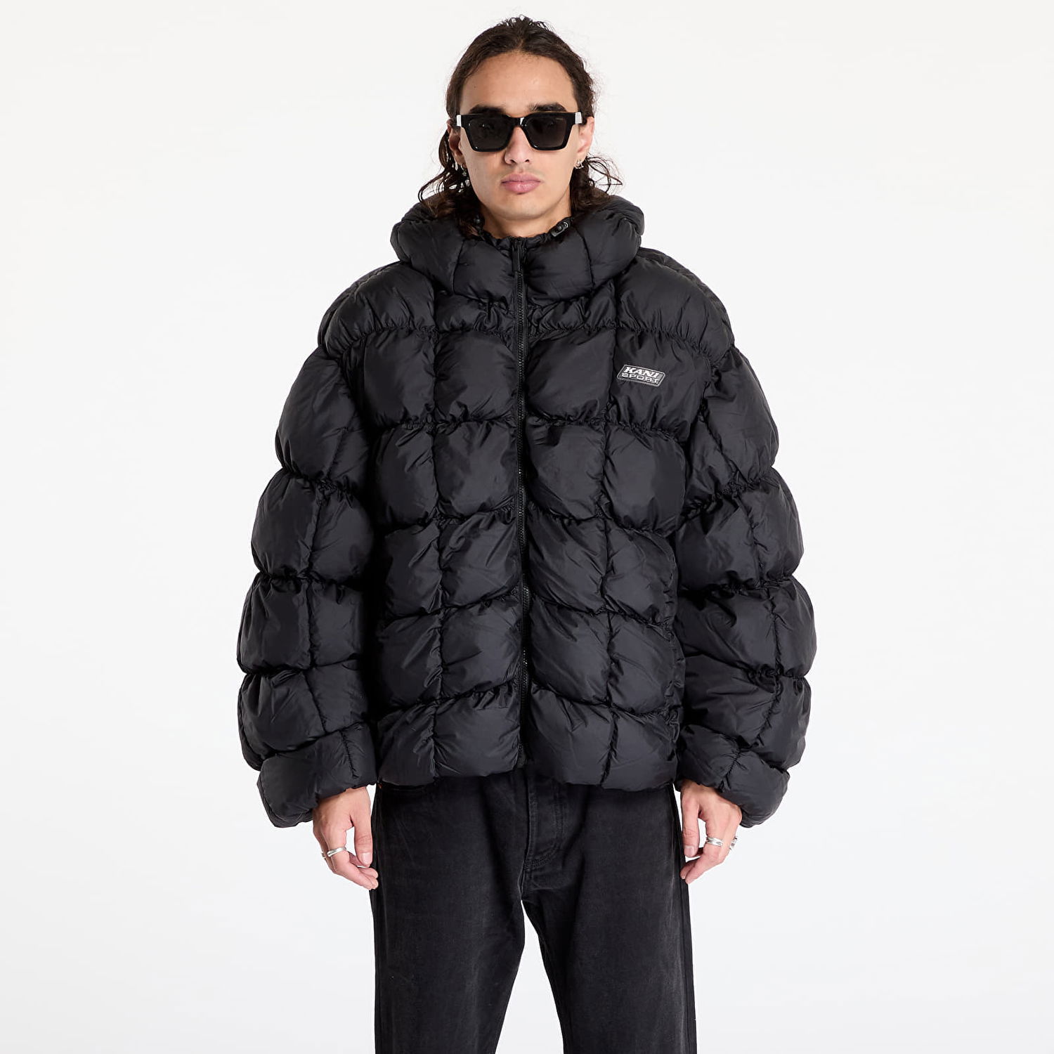 Pufferjacka Karl Kani Jacket Sport Patch Square Quilted Puffer Jacket Black XL Svart | 60760019, 0