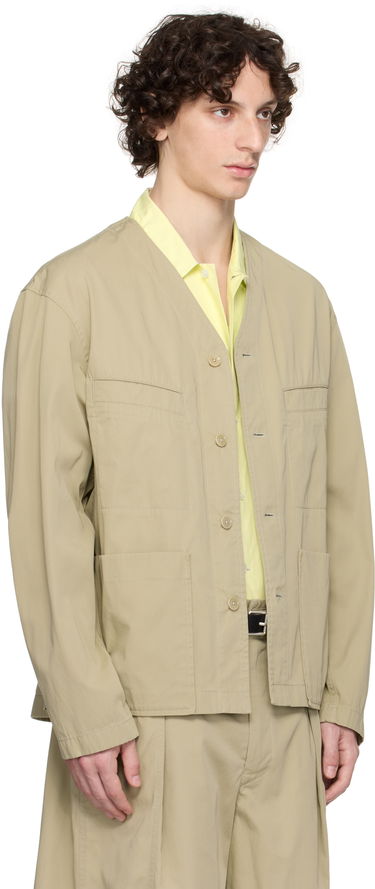 Skjorta LEMAIRE Lemaire Collarless Overshirt Beige | OV1011 LF1352, 1