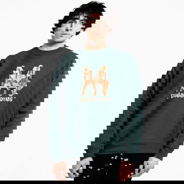 Sweatshirt Pleasures Bench Premium Crewneck Grön | P21W048-GREEN, 0