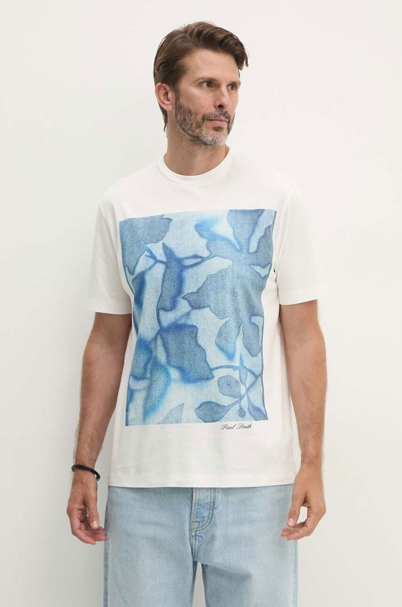 T-shirt Paul Smith Paul Smith Floral Print T-Shirt Vit | M1R.919T.NP4739