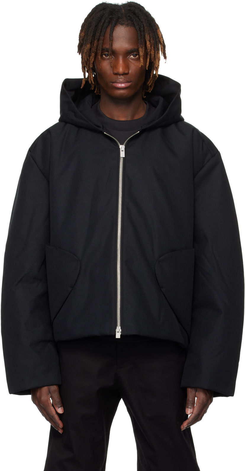 Pufferjacka HELIOT EMIL Heliot Emil Avalanche Hooded Puffer Jacket Svart | PRESS25_M_02_148_BLK01