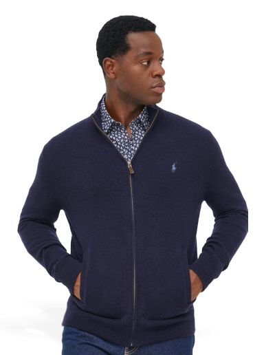 Sweatshirt Polo by Ralph Lauren Full-Zip Jumper Mörkblå | 710876719001