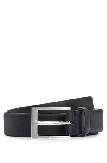 Bälten BOSS BOSS Nappa Leather Belt with Buckle Svart | 50481068