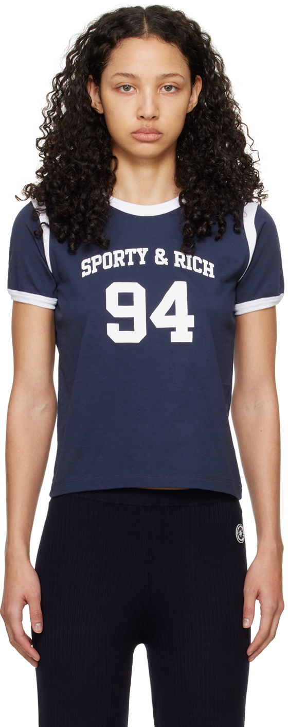 T-shirt Sporty & Rich SR '94' Sports T-Shirt Mörkblå | TSAW2396NA