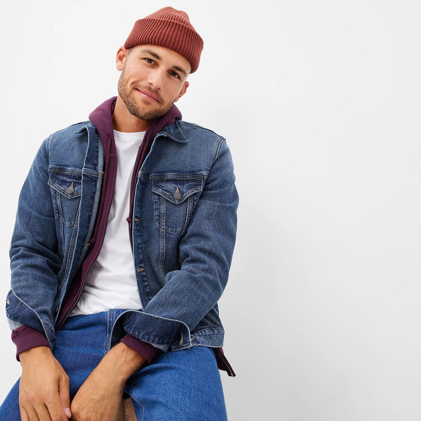 Jacka GAP Denim Jacket Medium Dark Mörkblå | 413766-00