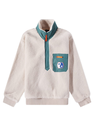 Jacka Brain Dead Ying Yang Half Zip Jacket Beige | BDW22O19002603WH04