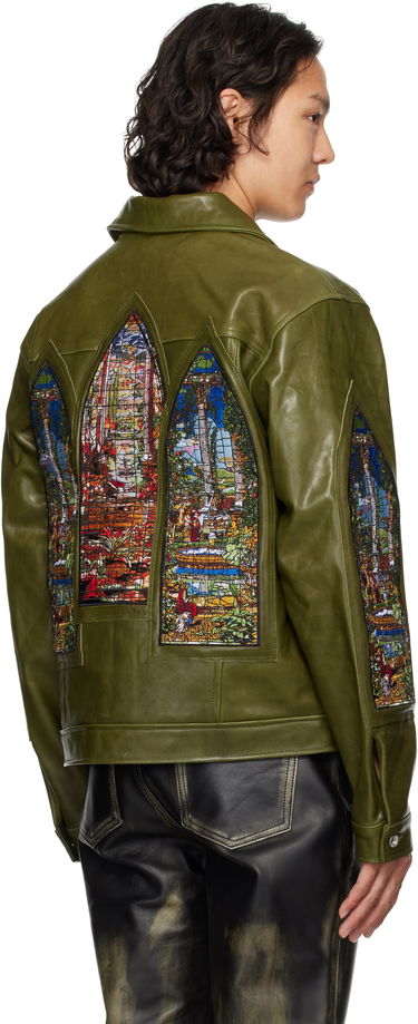 Jacka Who Decides War Who Decides War Eden Leather Jacket Grön | 1131250011SS25, 2