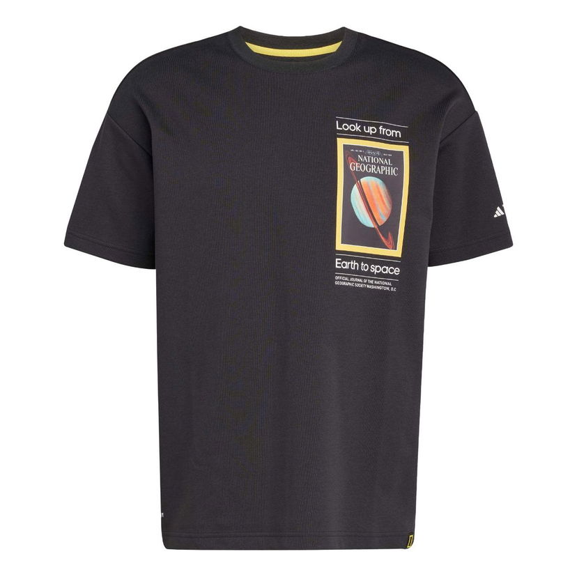 T-shirt adidas Originals National Geographic Aeroready Graphic T-Shirt 'Earth to Space' Svart | JD5964