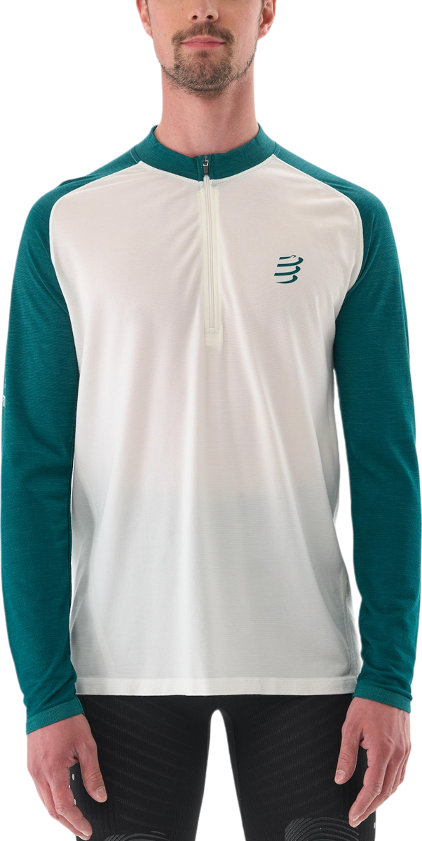 T-shirt Compressport Long Sleeve Running T-Shirt Vit | atsm4880039l