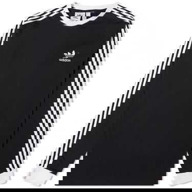 T-shirt adidas Originals Long Sleeve 3 Stripe Tee Svart | IA4877, 0